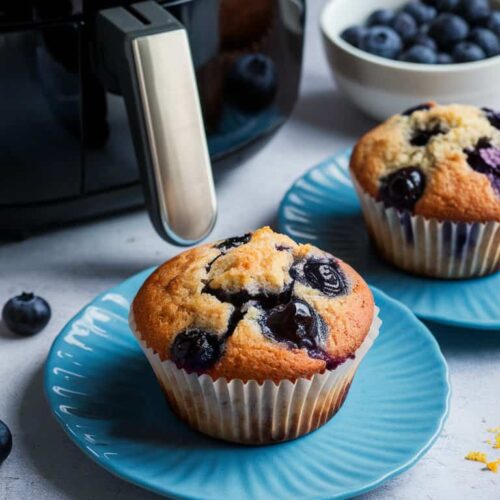 Air Fryer Blueberry Muffins