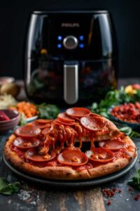 Air Fryer Pepperoni Pizza