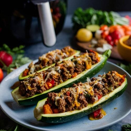 Air Fryer Zucchini Boats