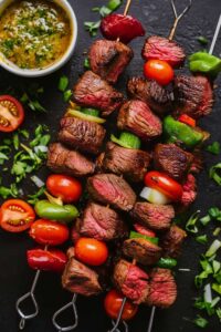 air fryer steak kabobs