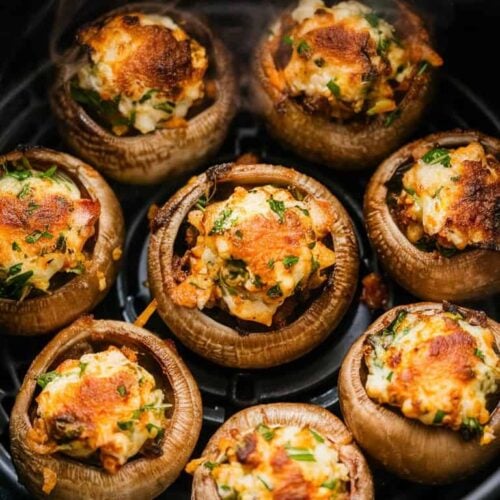 air fryer stuffed mushrooms recipe