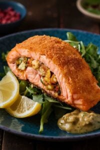 air fryer stuffed salmon