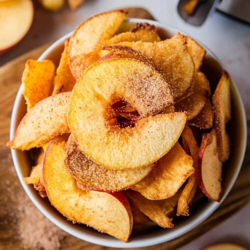 crispy air fryer apple chips