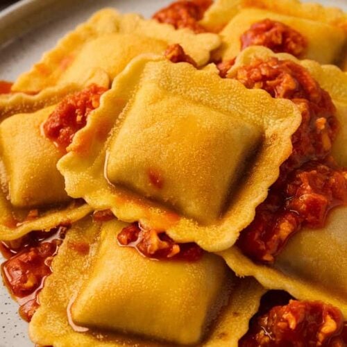 golden, crispy air-fried ravioli
