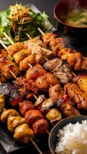 side dishes with yakitori