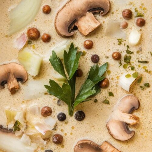 Creamy Garlic Mushroom Soup