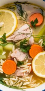 Greek Lemon Chicken Orzo Soup1