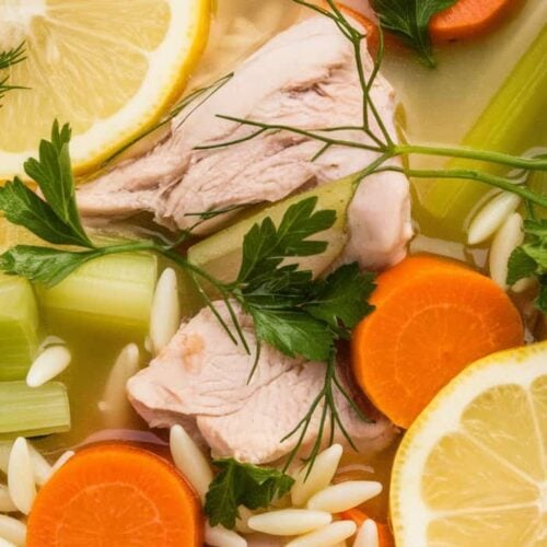 Greek Lemon Chicken Orzo Soup1