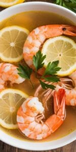 Lemon Garlic Shrimp Soup