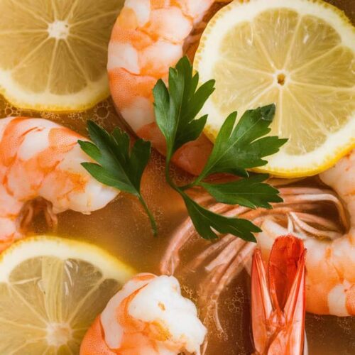 Lemon Garlic Shrimp Soup