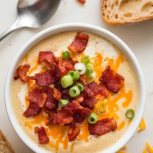 Loaded Baked Potato Soup with Bacon