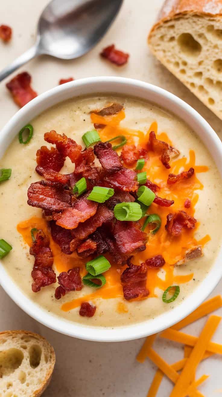 Loaded Baked Potato Soup With Bacon2