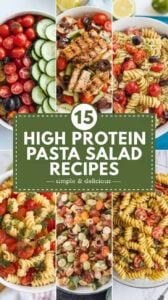 High Protein Pasta Salads Pin