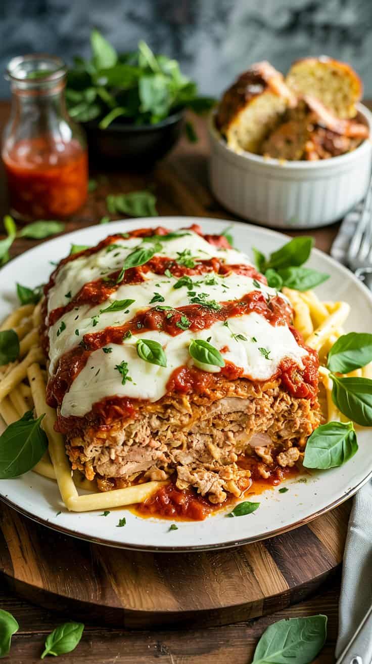 6. Chicken Parmesan Meatloaf