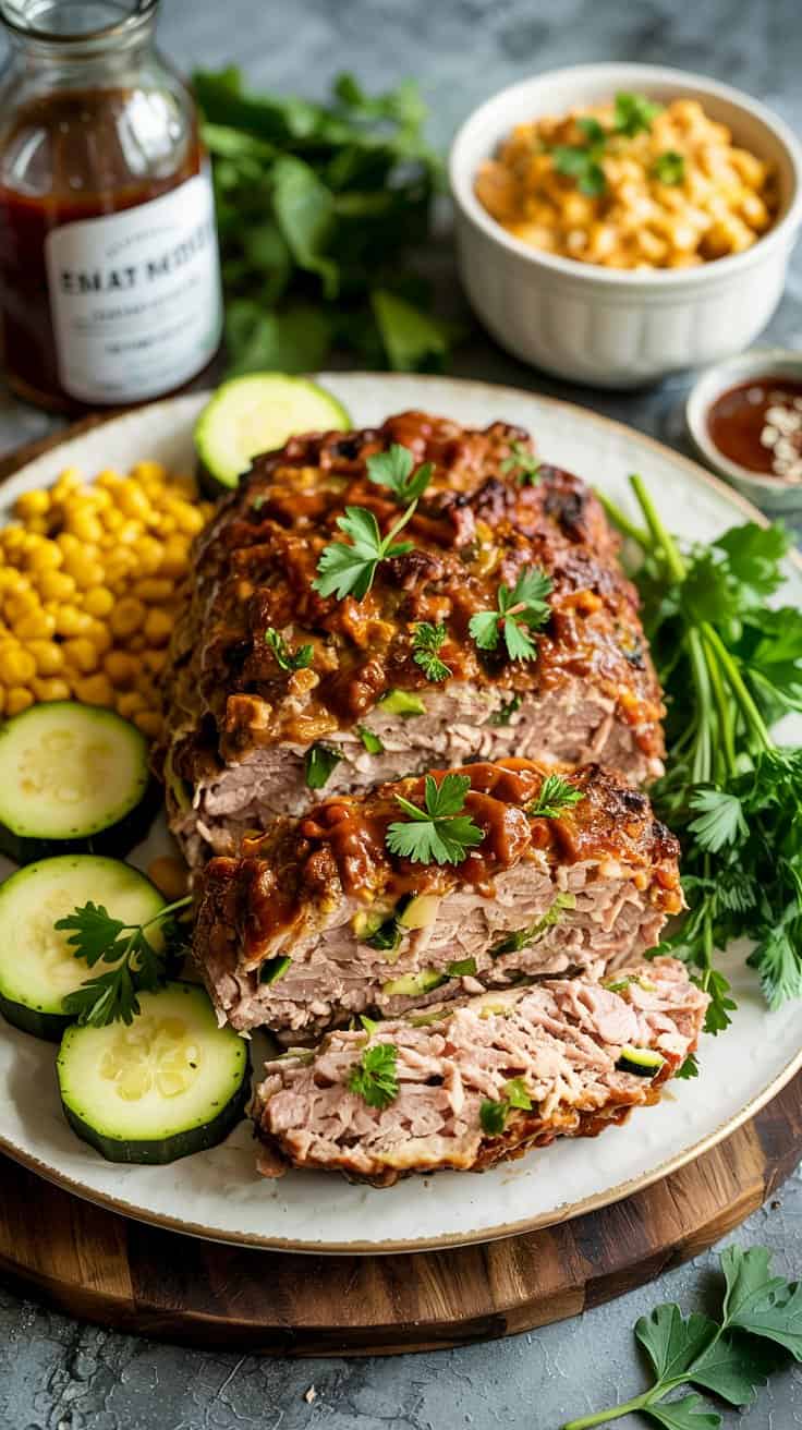 BBQ Turkey and Zucchini Meatloaf