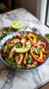 Instant Pot Chicken Fajita Rice Bowl