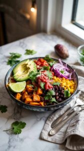 Instant Pot Sweet Potato Black Bean Bowls