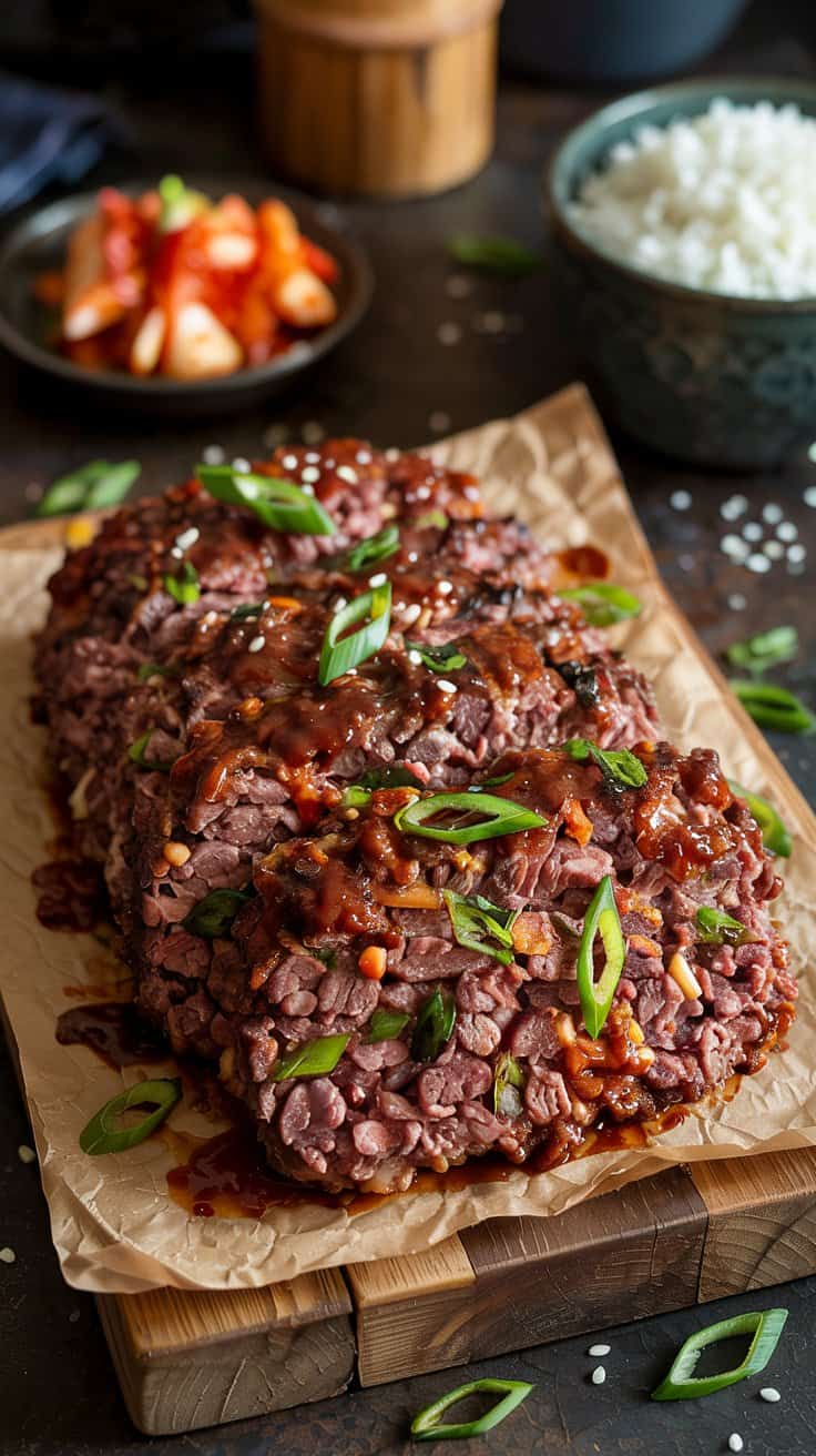 Korean Inspired Beef Meatloaf