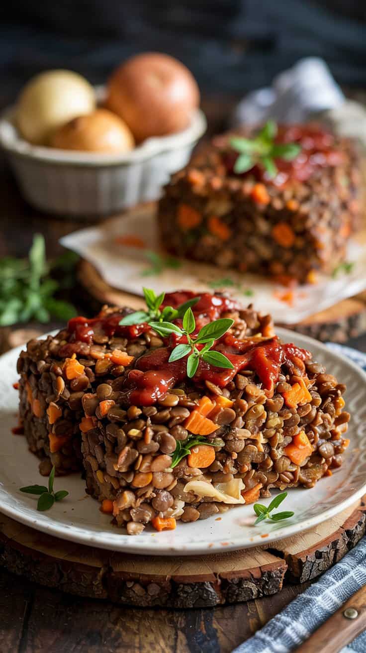 Vegetarian Lentil Meatloaf