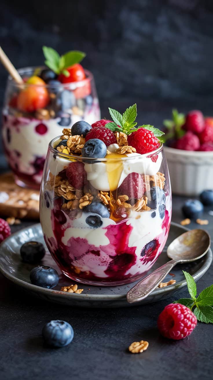 1 mixed berry yogurt parfait with honey vbpGg5tBTw6gLzC1pblqXQ ysJRw8c RnSZHmXGww17Rw