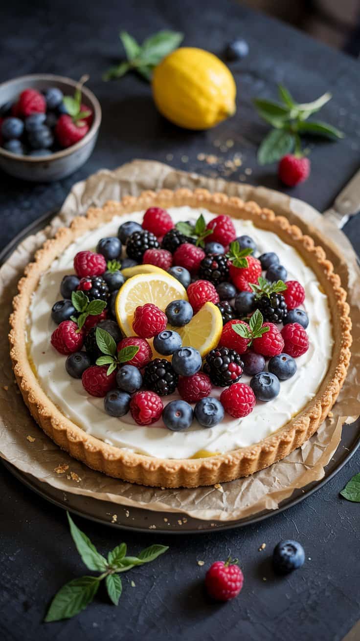 2 lemon berry ricotta tart with almond c OsqtsMaQQGc6mG2SSm4ww ZbA373HOTSukV63KJU3GWg