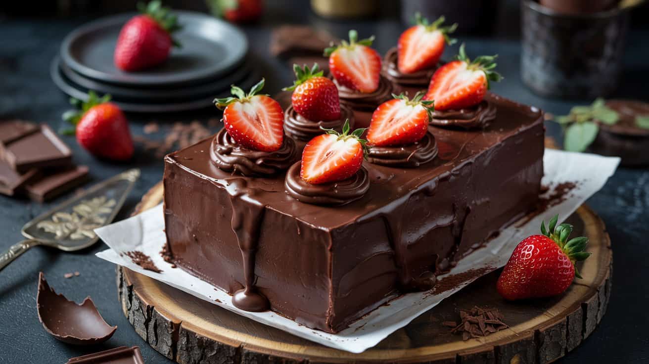 10 chocolate strawberry sheet cake with nbrMLOCUQDOHQYkAyilOdA R08tqLDLRA6Tds6iyBoXoA