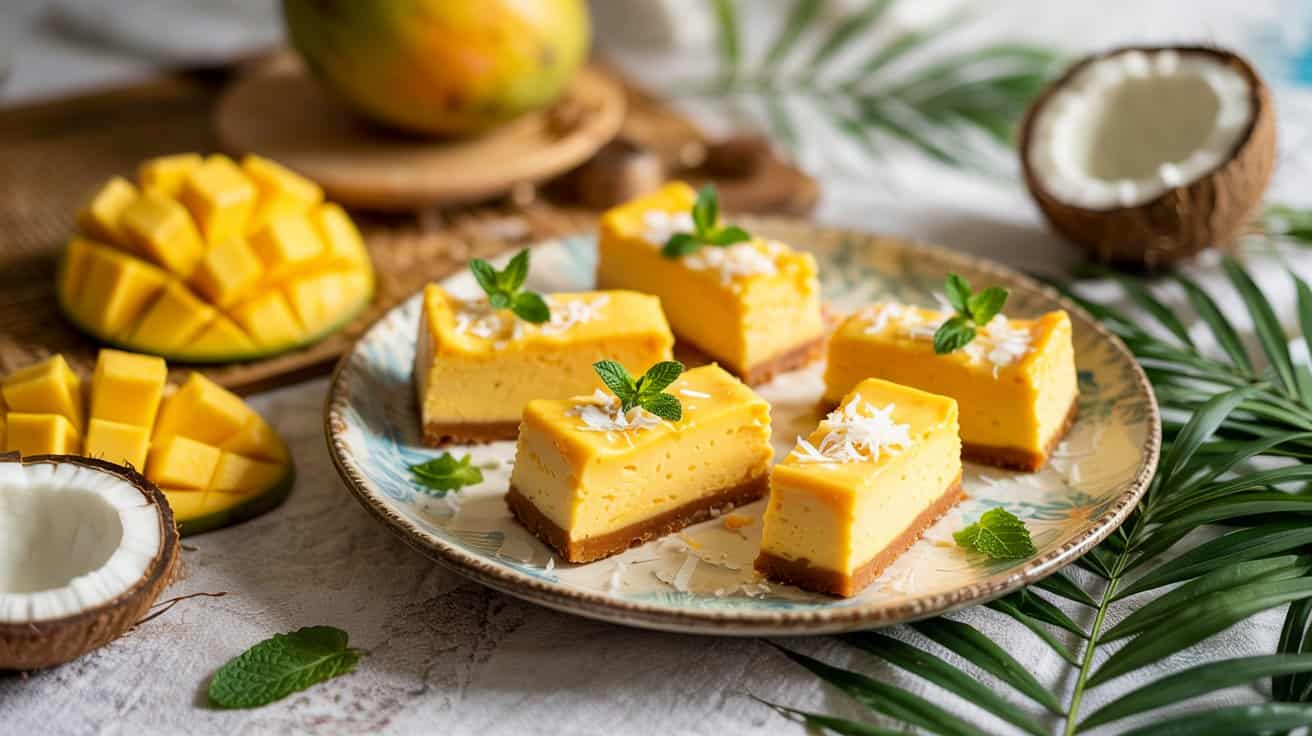 10 mango coconut frozen cheesecake bars bz4n99QrQSqSQ755 RhzWQ W9ECHar8RN kOuBobr1asQ