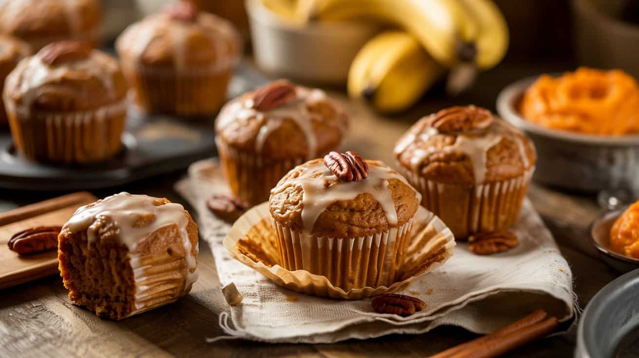 11 banana muffins with pumpkin puree and UeiJK25pRmytlphkk2I5NA 7leCYDSmRVWJztFzT1jwbA