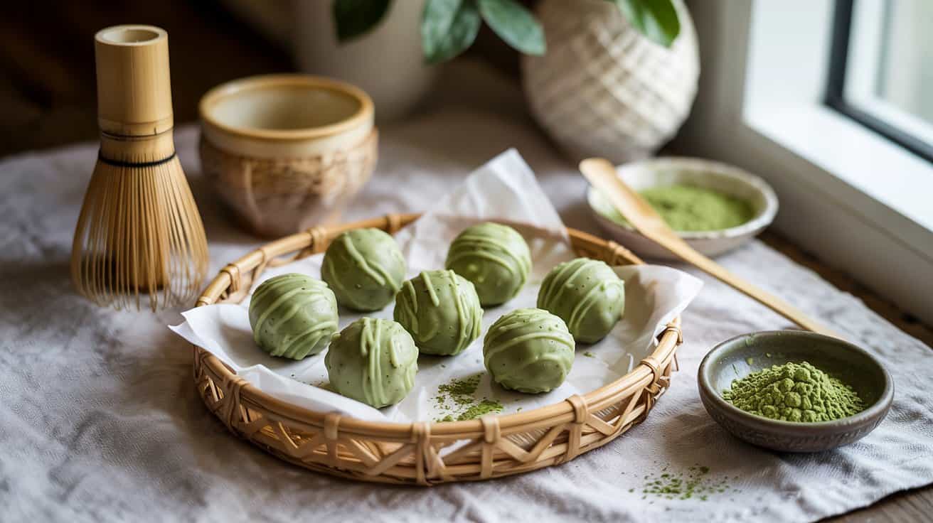 11 no bake matcha green tea oat balls a KVmCe1R5T2ahEJYWEzixRA Xo QmUCxQYGaifbXOw04bg