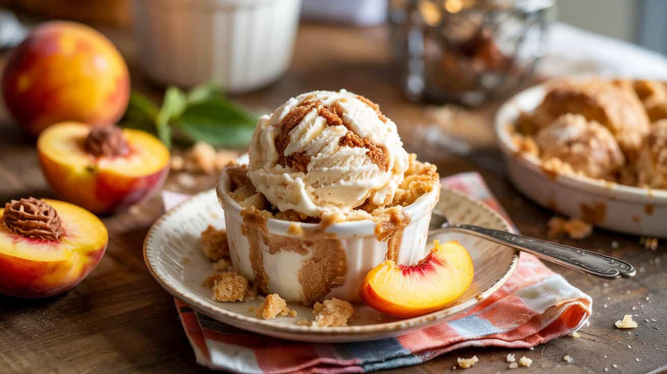11 peach cobbler ice cream a warm summer 5RTgJQaLSP Rn0OQJBVPyA hocctvH RgiyA9BKpITGHw