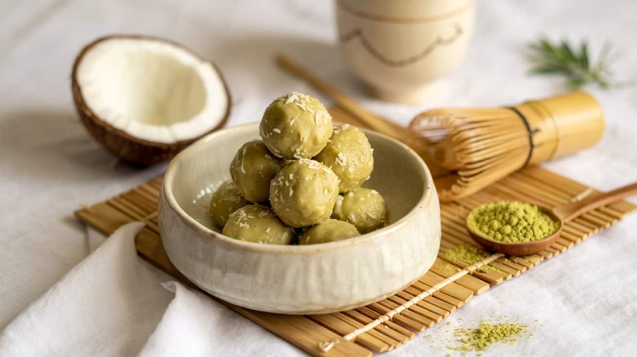 12 matcha coconut balls a soft focus pas r 8dhi9ETO PovuwADKRWA FYH0ssn6RQeYYT3MtUYVlQ