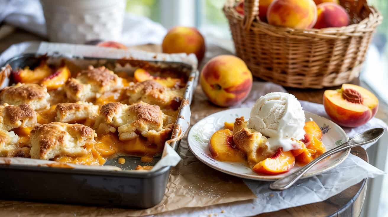 2 peach cobbler sheet pan dessert a warm SOURuCAARlGuJEWS WitrA B8R8UDTFQbusG9rm8ssZBw