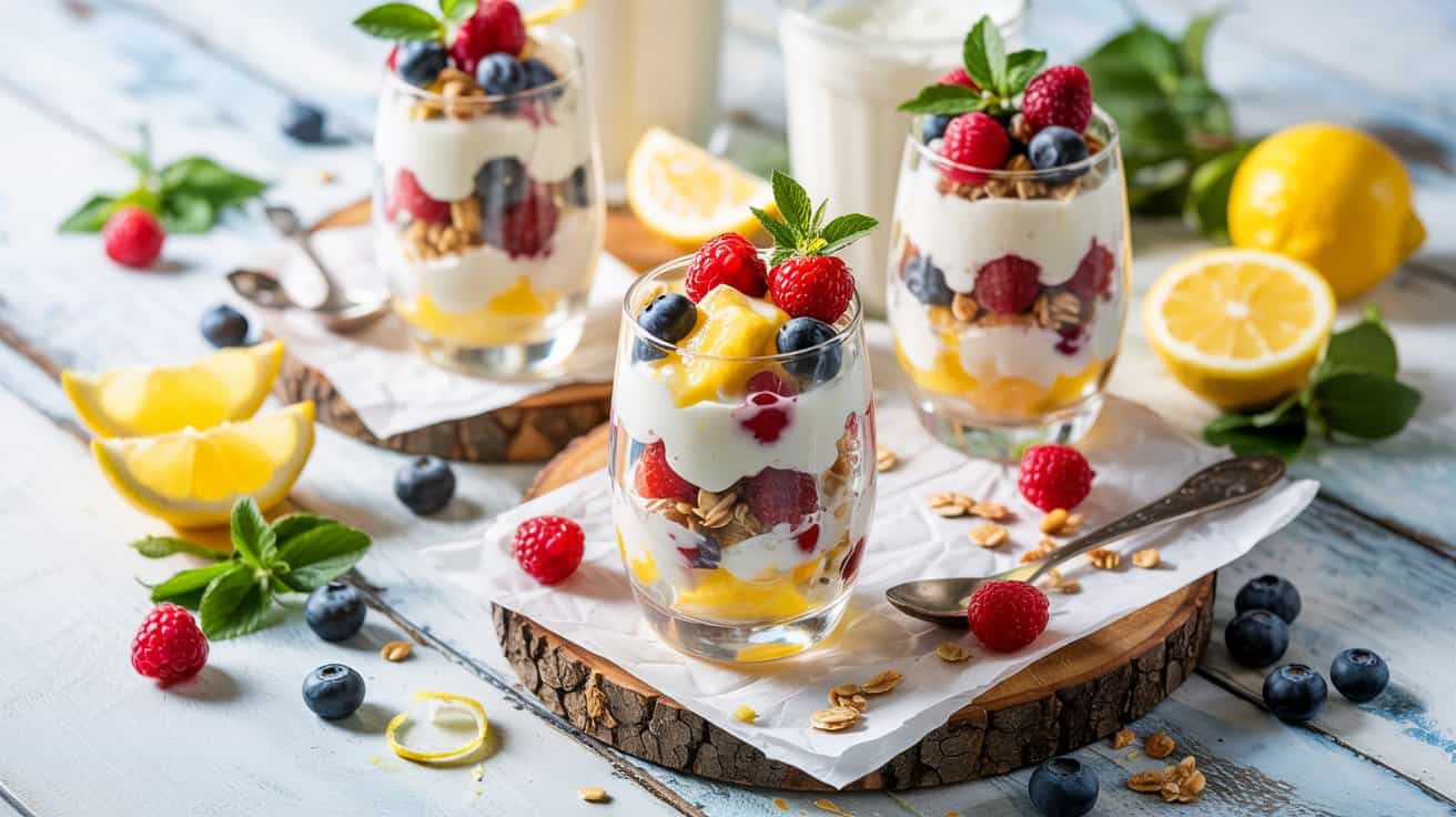 3 lemon berry parfaits with greek yogurt gr1wlKeoQZK uPjZc86OVg bJeIhUVRuStlCxccOy0HQ
