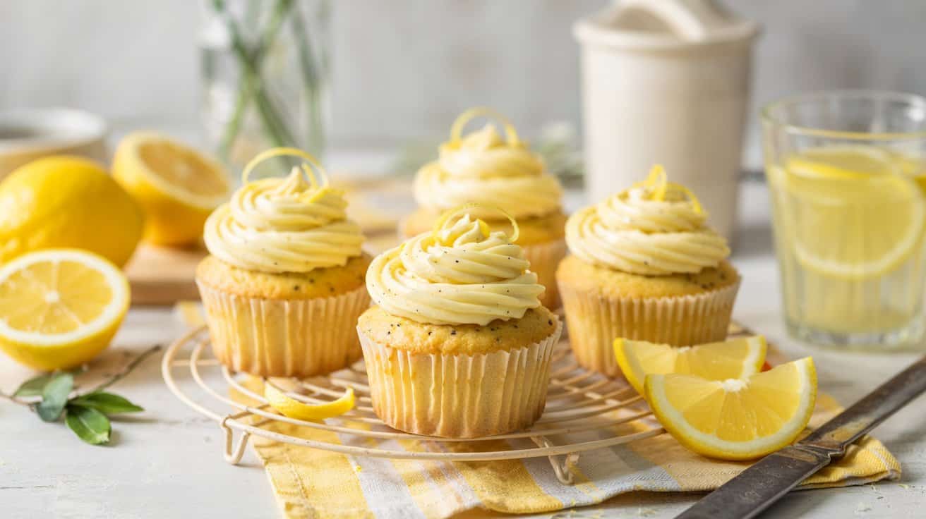 3 lemon poppy seed cupcakes a bright sun w 1y5DgR4qhDw6aBzqBXg dhbZx k0Rs6V3i7U1 nmeQ
