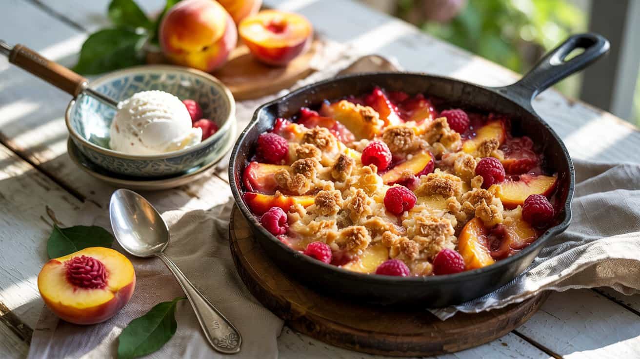 3 peach and raspberry crisp a sunlit sum lrwv9j81TI2T3J cDv4igA xfYtq5MiQJ6II7dQaiXguA