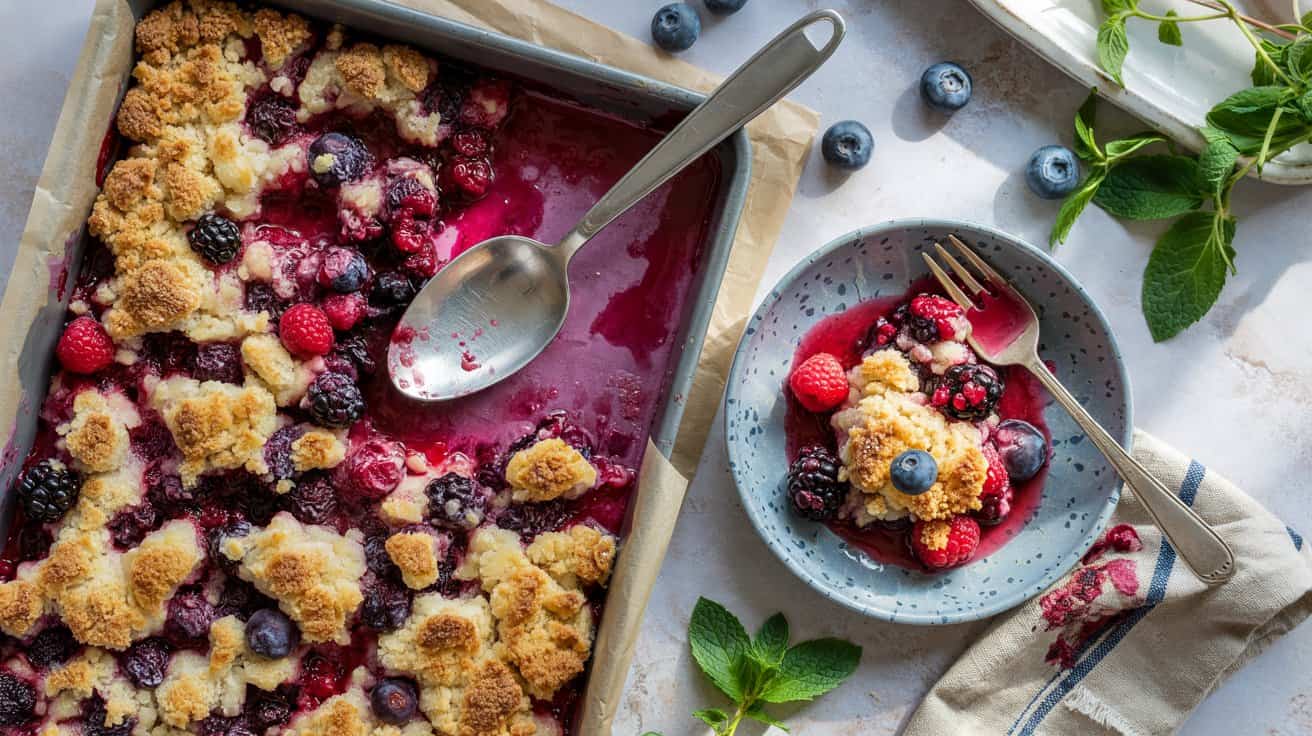 4 mixed berry crumble sheet pan an overh 12nTED2SStGlrNX fA k6w TQuXkzJ9QzmEFPVuQtghgQ