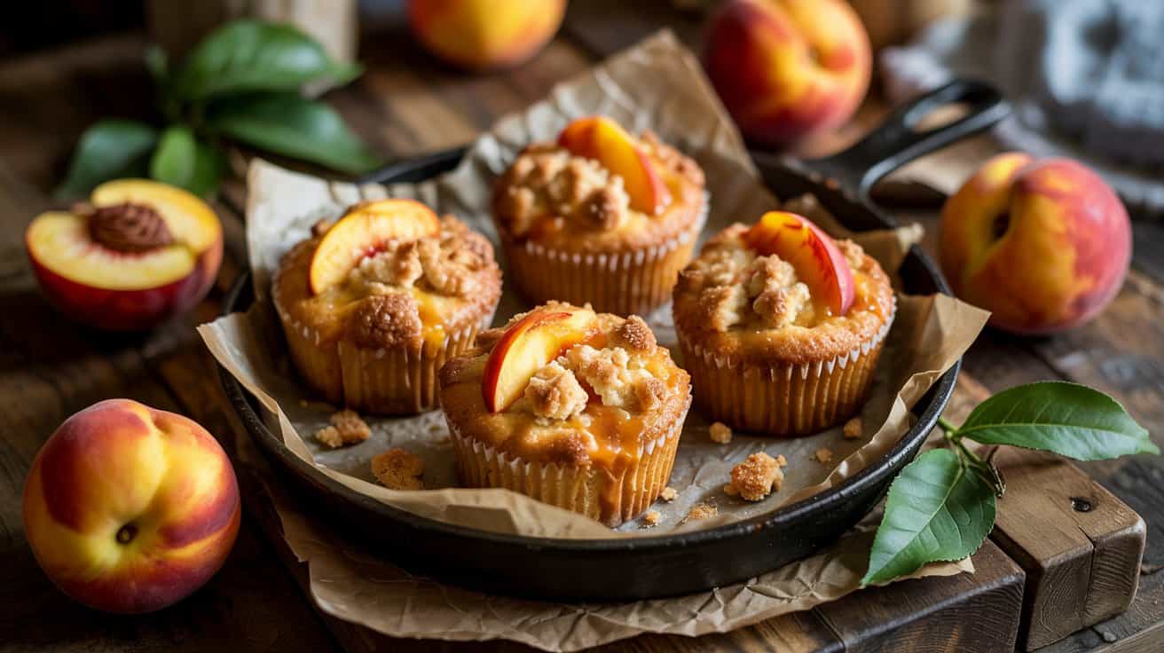 4 peach cobbler cupcakes a warm toned im qyBCBUd8RuydK8AxVe5TRA tnRa ySpQjeQAkX3XtXqAA
