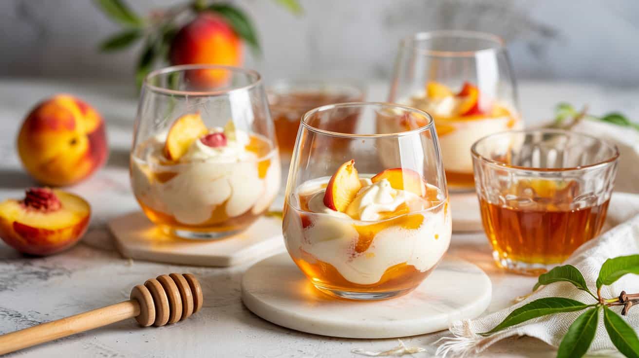 5 peach and honey frozen yogurt parfaits z87frZE8QwKlTFuwi f6uA vxv3kUvCREqK1vOROauJ7g