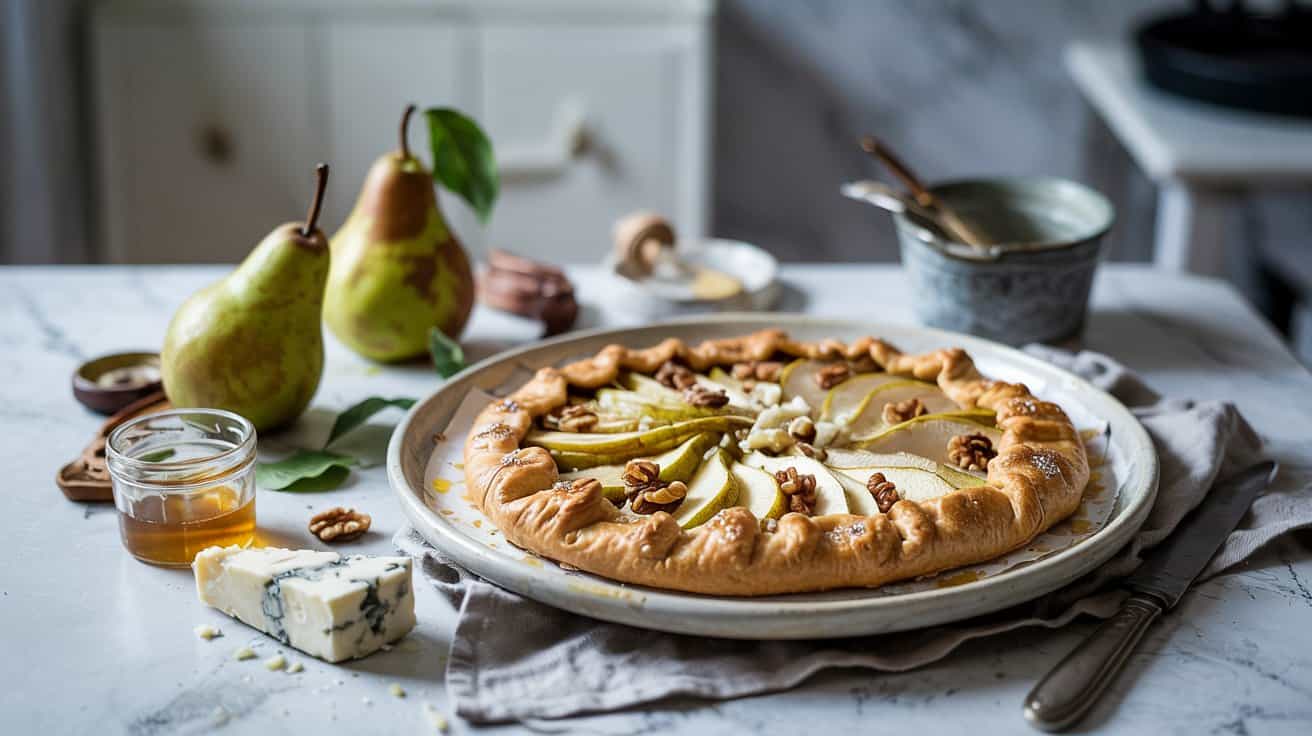 5 pear blue cheese and walnut galette a sF48IBvkRRGBB5fjqsuT4w WT1QFX0wQYatZPo J9HQ