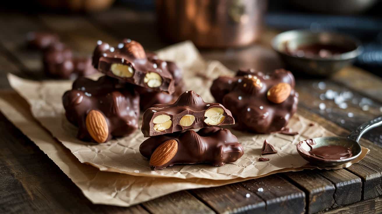 6 dark chocolate almond clusters a rusti myxVdrRSmSvrBKoHCLVLg OU0ApROdQnuuFyzLES7h4g