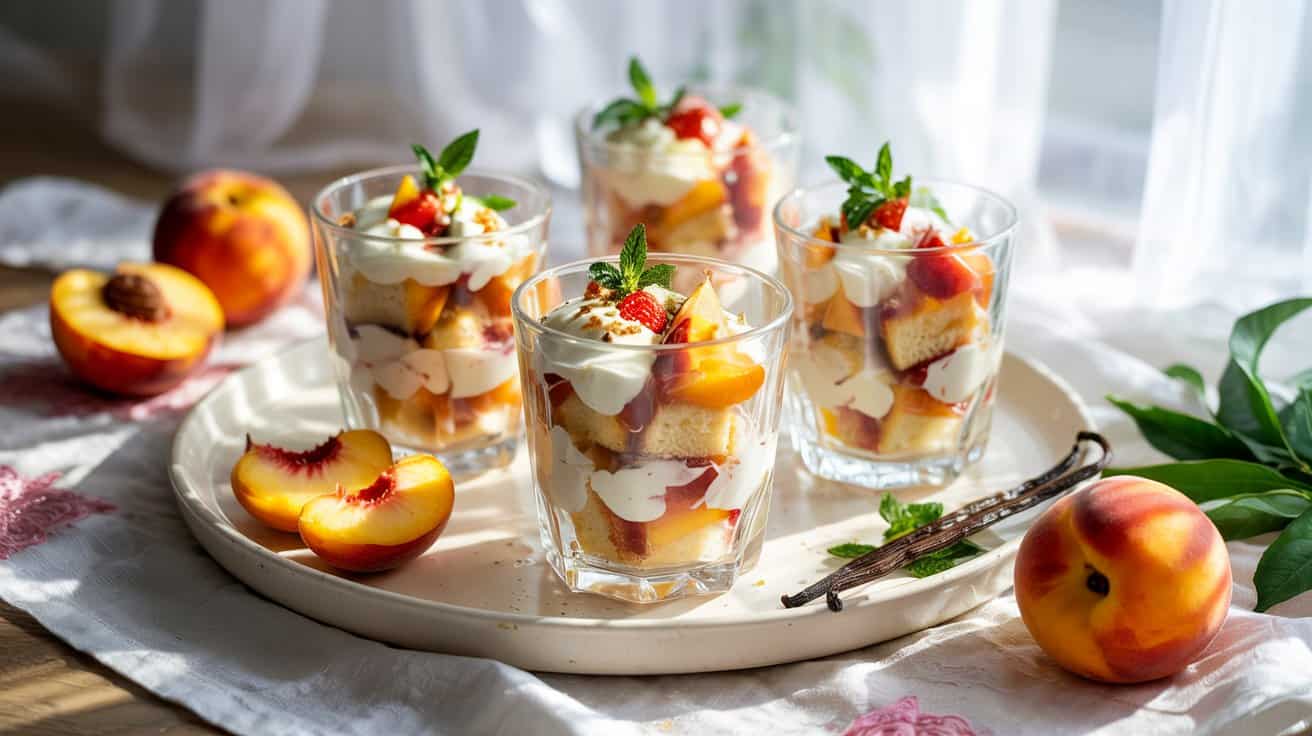 6 peach and vanilla bean trifle cups a b p3GkfFx8SnKfu4lmGNmbWA P1Z9Z MnQ3mBCBJObjX dg