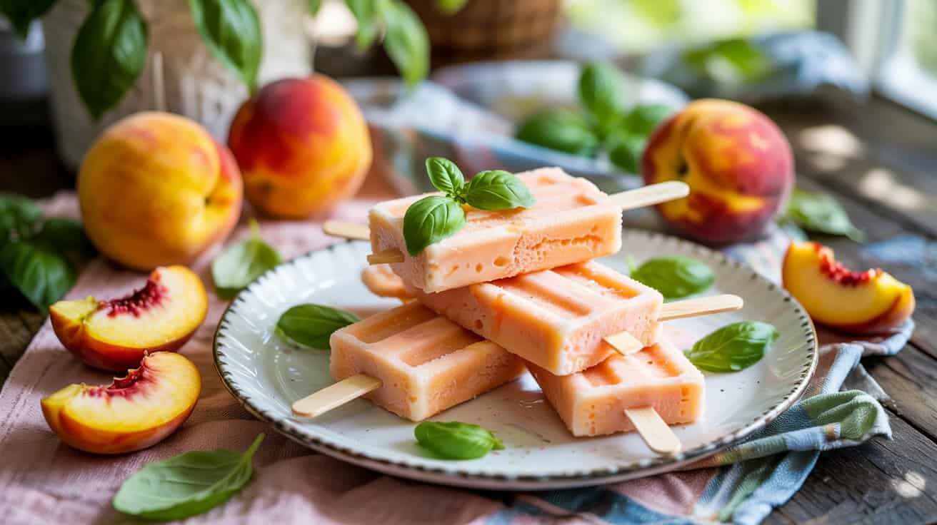8 peach basil frozen yogurt popsicles a JBSOs WwT4W2AUlGxx08PQ HUXW ot3QIWEnZ850yeuOQ