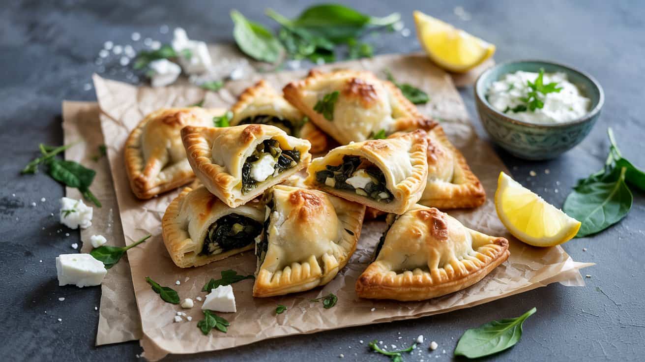 9 spinach and feta mini pies a mediterra 1YAuUBIyRleEB6sCJXmYNw q7RcZ96cSrG5cTWCRMJuOA