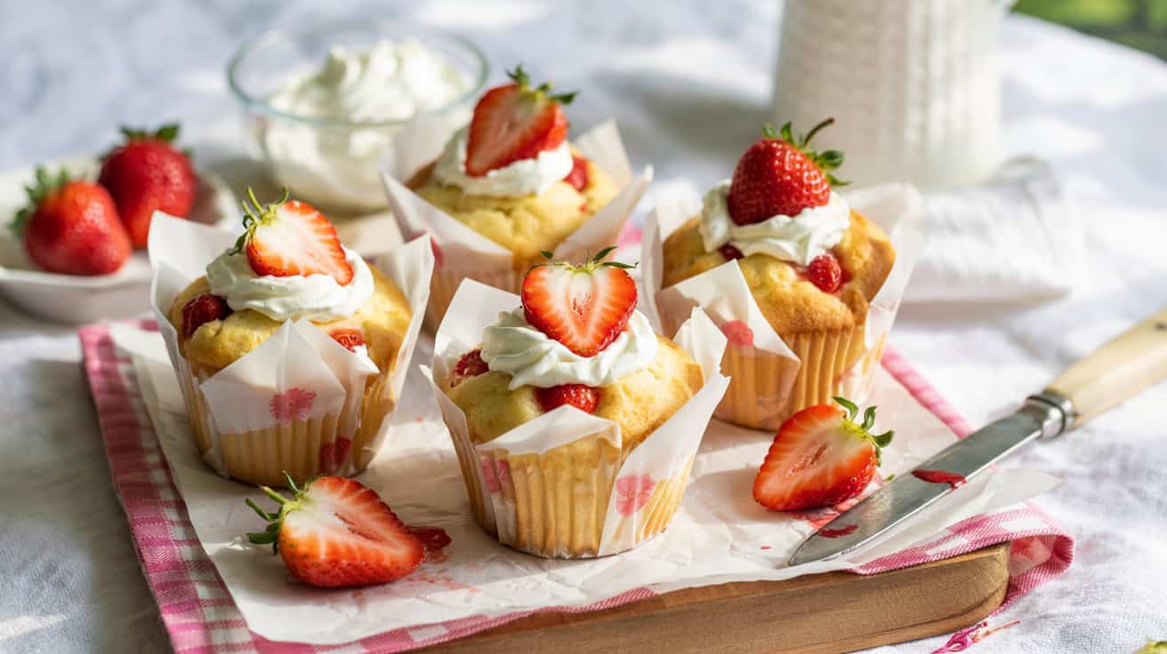 9 strawberry shortcake muffins a summery BTbjIoVkS7maokLXjsHi1Q SfN8ff4IQHq p95HXVOEDQ
