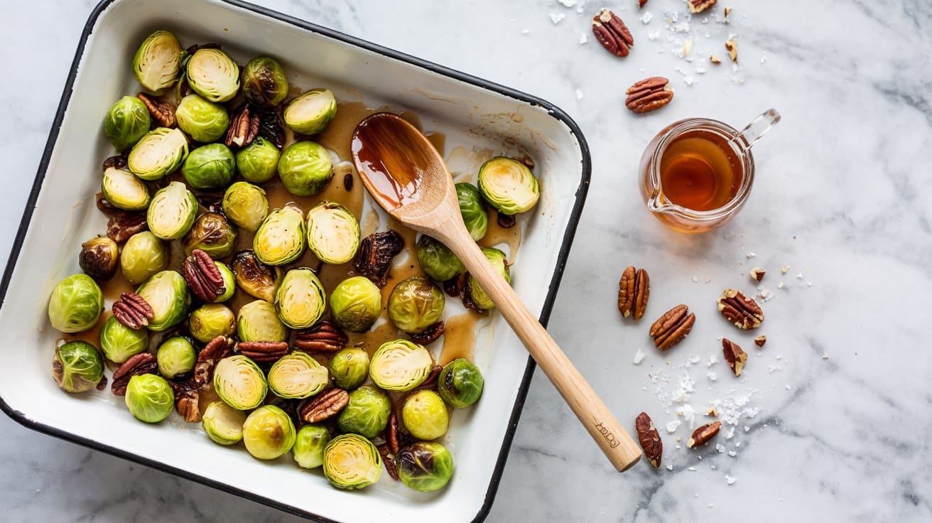 1 maple roasted brussels sprouts with pe d 7Q3gLQxOz9gYAVY3A4A mAAbieZnRnqLZ5MK6mNEOw