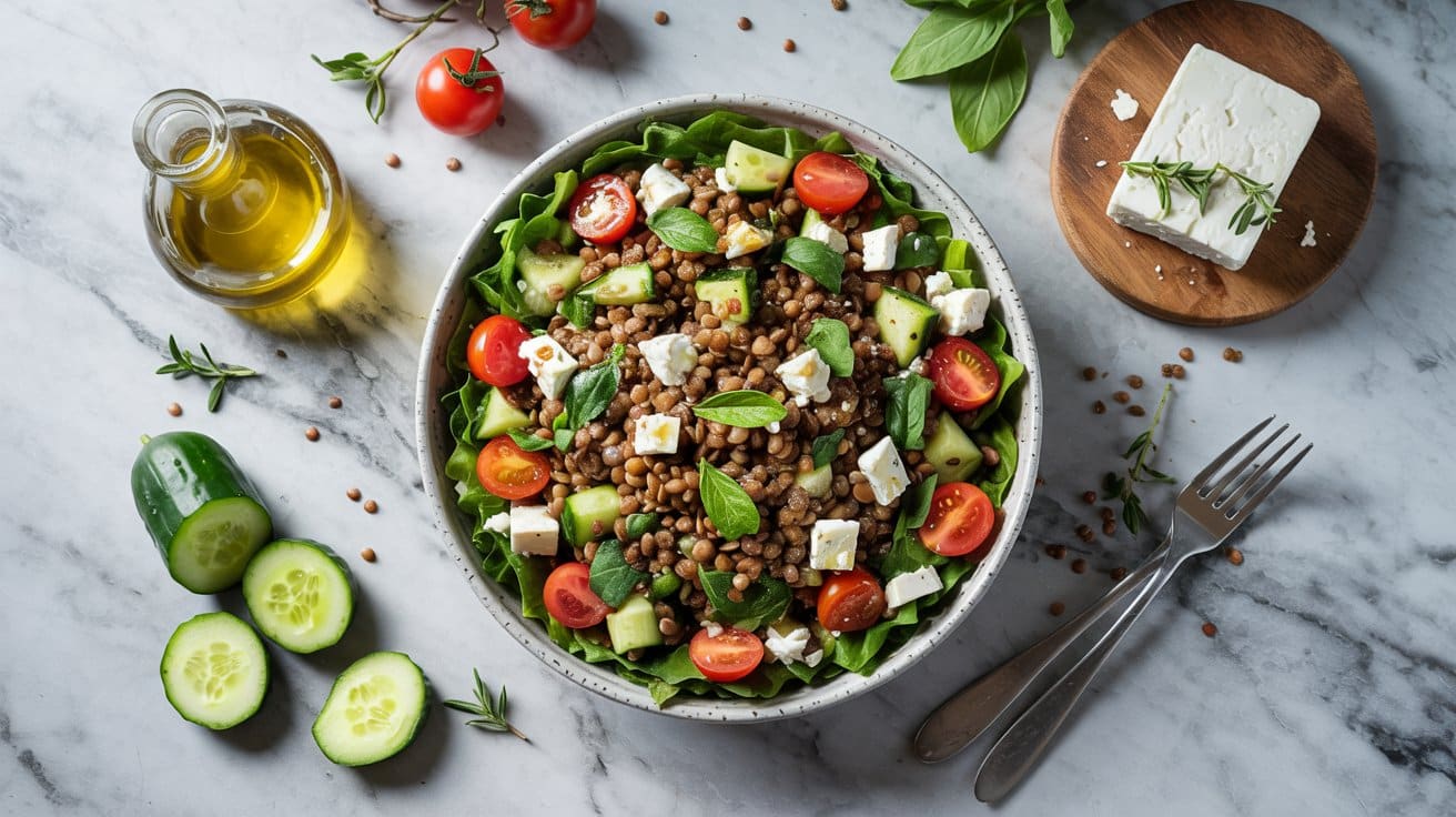 10 lentil salad with feta and cucumber a zWN9sUrETKmhxFMhxBBDtg bMJIpNFDTEWnIfWWahdP Q