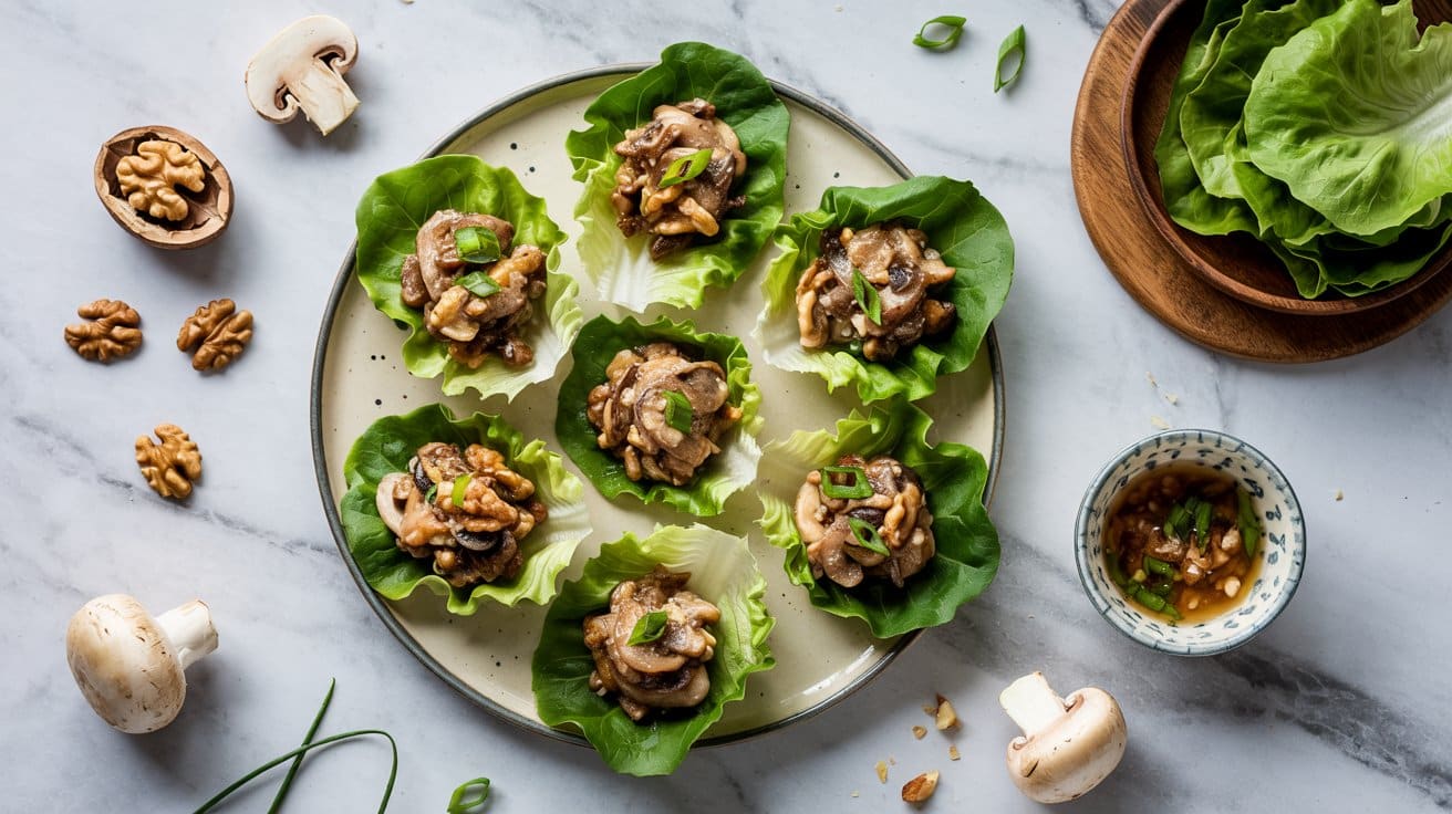 11 mushroom and walnut lettuce wraps a b 1j7ZsfToQr6ExoZqZLeSPg KUb92kb8RZaE1eTSWjkERQ