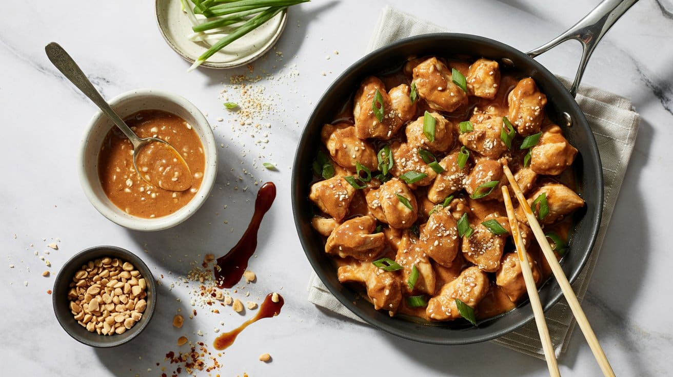 12 asian inspired peanut chicken skillet NMx73fn0R1OHjC zY4jF4g jPPhvQ4IT6y7tWWRCidZuA