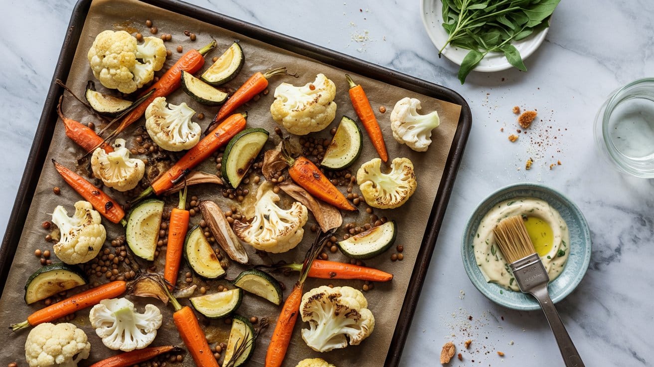 12 roasted vegetable and lentil sheet pa wt17JYpKQa20skcCLTxbdQ xKNTNrmYROuD6 oqBZ9AHw