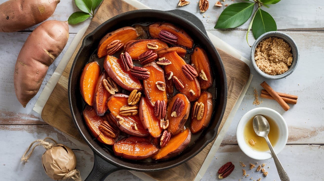 12 skillet candied sweet potatoes with b KgCLLUKKSfmsNqcTmiktGw SYmhP6mUTIimbjQkDf5AWg